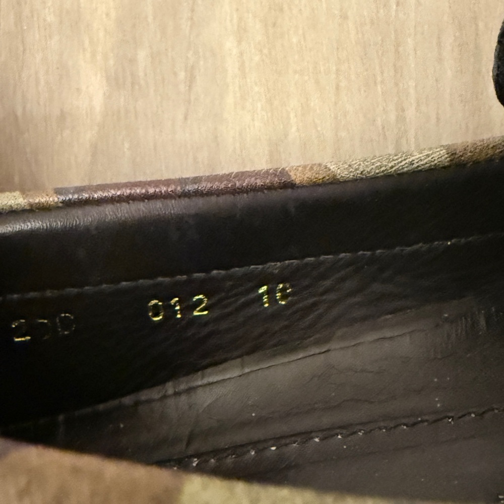 Prada Brown and Green Camouflage Loafers - Picture 4 of 6